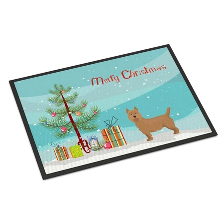 Carolines Treasures 24 x 36 in. Airedale Terrier Christmas Tree Indoor or Outdoor Mat CK3444JMAT